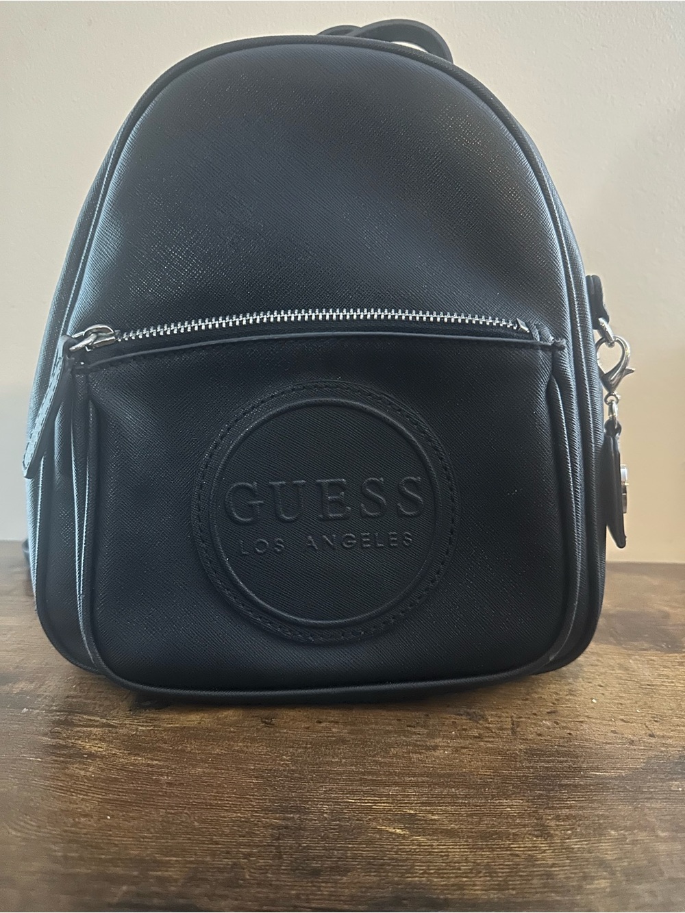 GUESS Los Angeles Black Mini Backpack - Sleek Everyday Bag